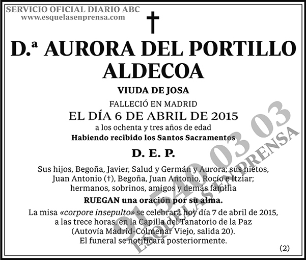 Aurora del Portillo Aldecoa